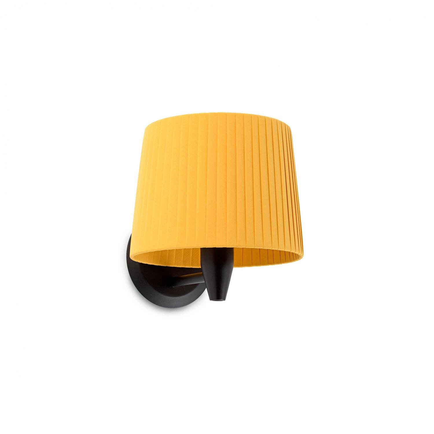 Levně SAMBA černá/skládaná žlutá nástěnná lampa - FARO