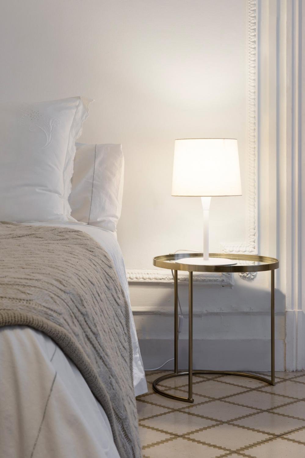 CONGA bílá stolní lampa - FARO