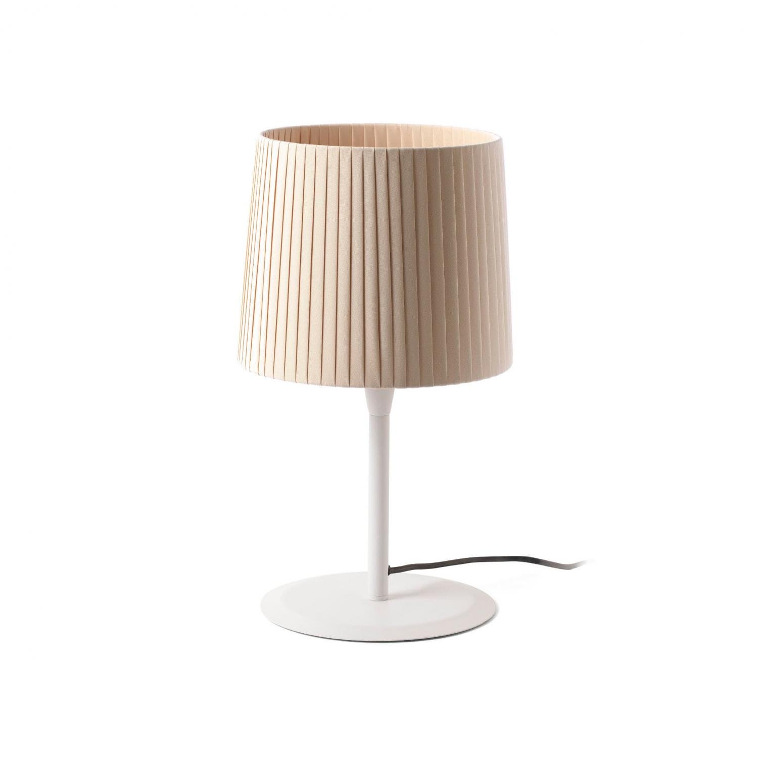 Levně SAMBA bílá/skládaná béžová stolní lampa - FARO