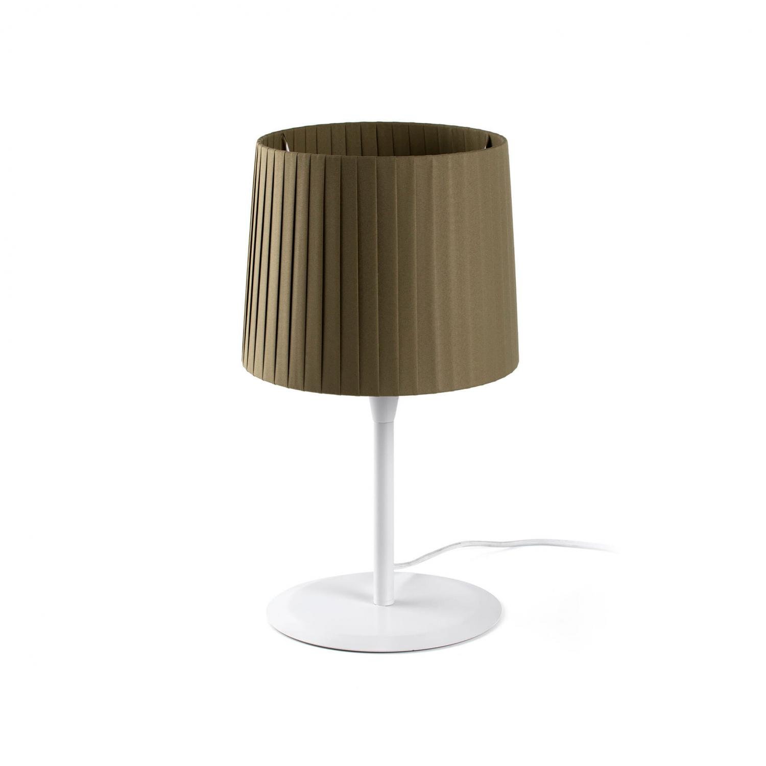 Levně SAMBA bílá/skládaná zelená stolní lampa - FARO