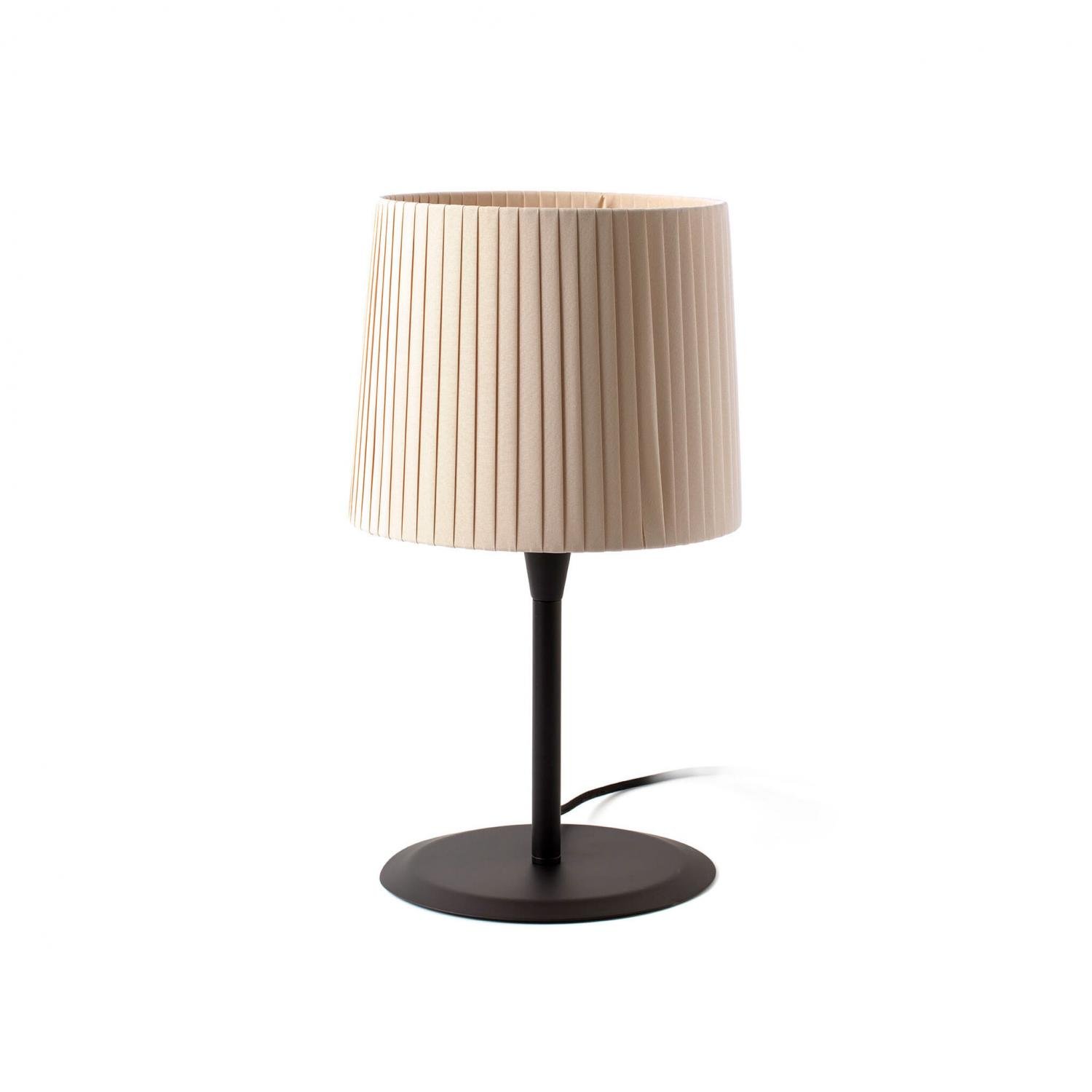 Levně SAMBA černá/skládaná béžová stolní lampa - FARO