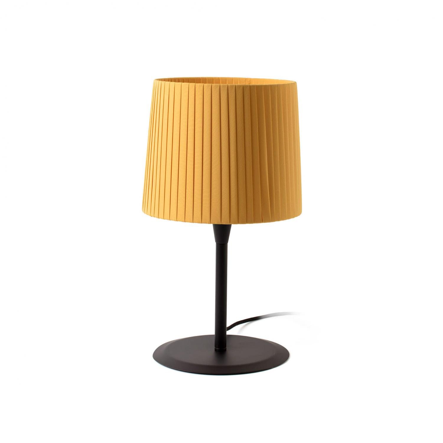Levně SAMBA černá/skládaná žlutá stolní lampa - FARO