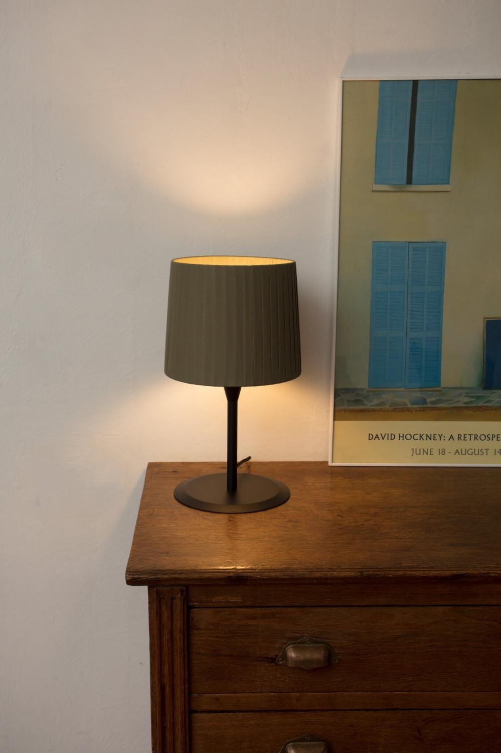 Levně SAMBA černá/skládaná zelená stolní lampa - FARO