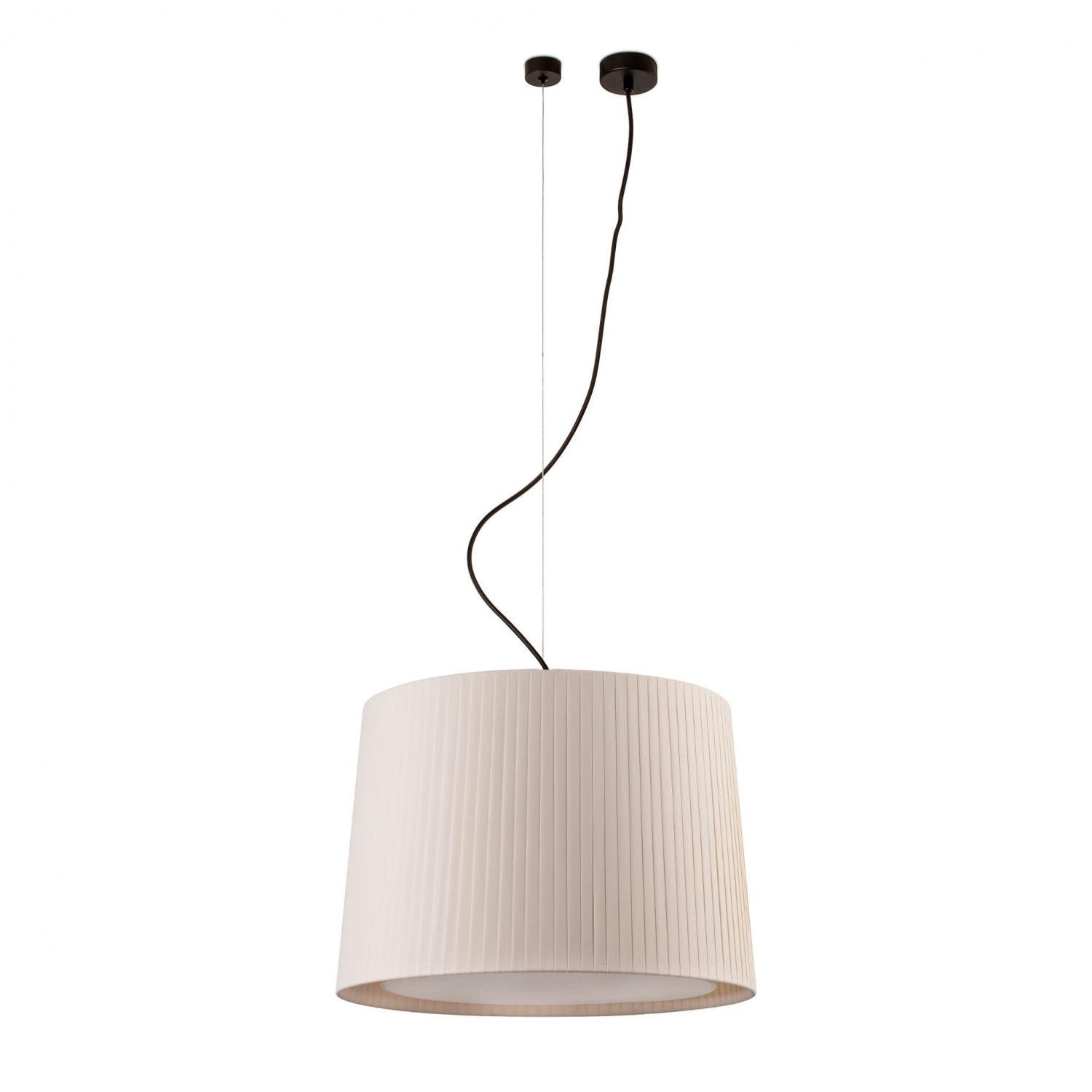 Levně SAMBA závěsné svítidlo, černá/skládaná béžová, pr.450 - FARO