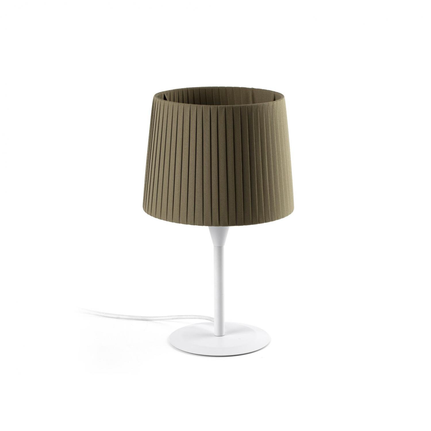 Levně SAMBA bílá/skládaná zelená mini stolní lampa - FARO