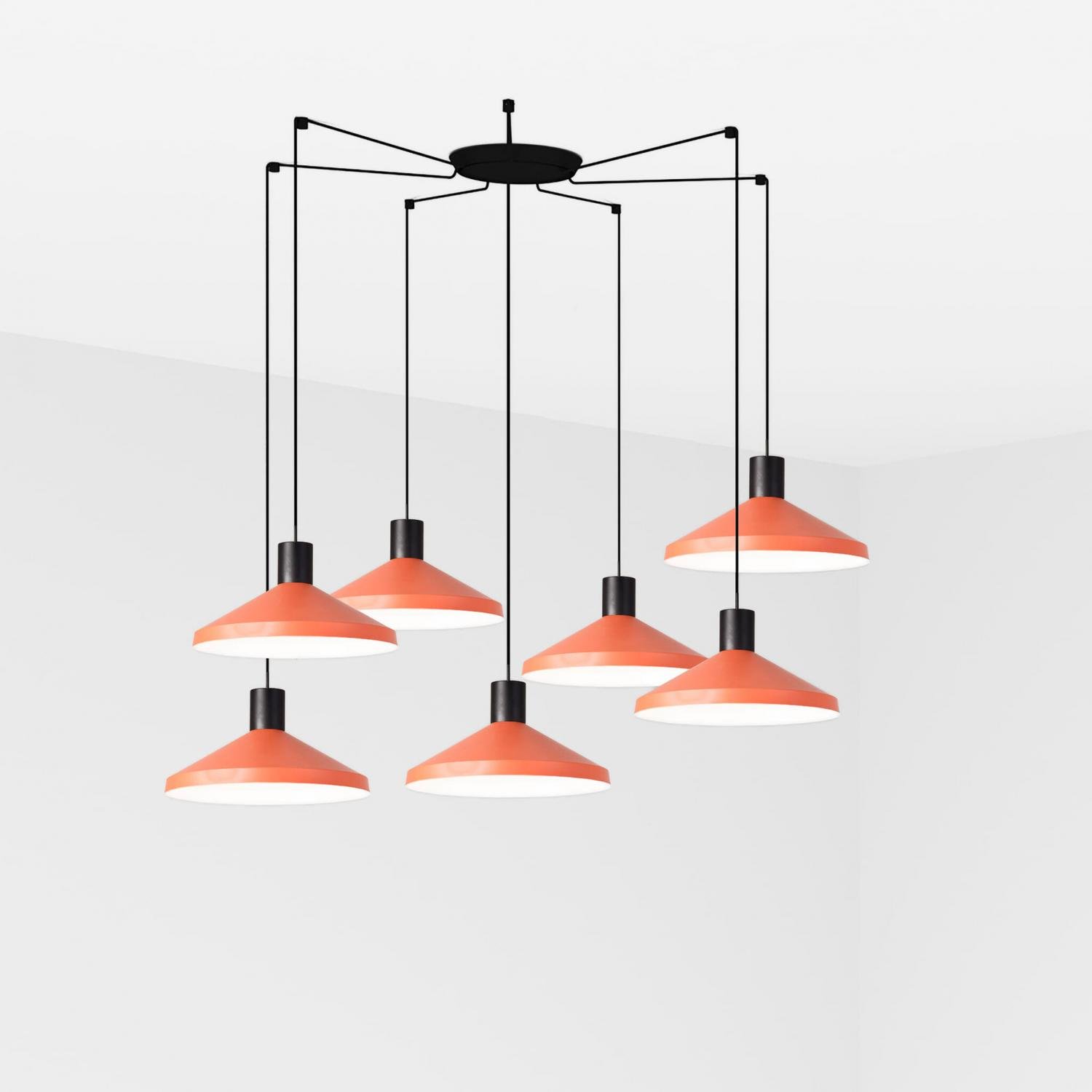 KOMBO 400 závěsné svítidlo, terakota, 7L - FARO