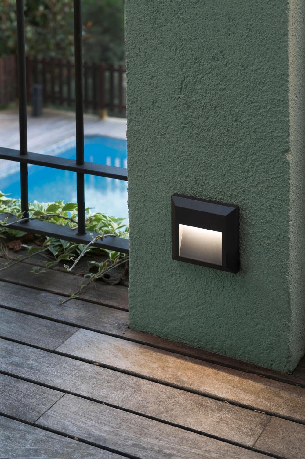 GRANT C nástěnná lampa, tmavě šedá - FARO