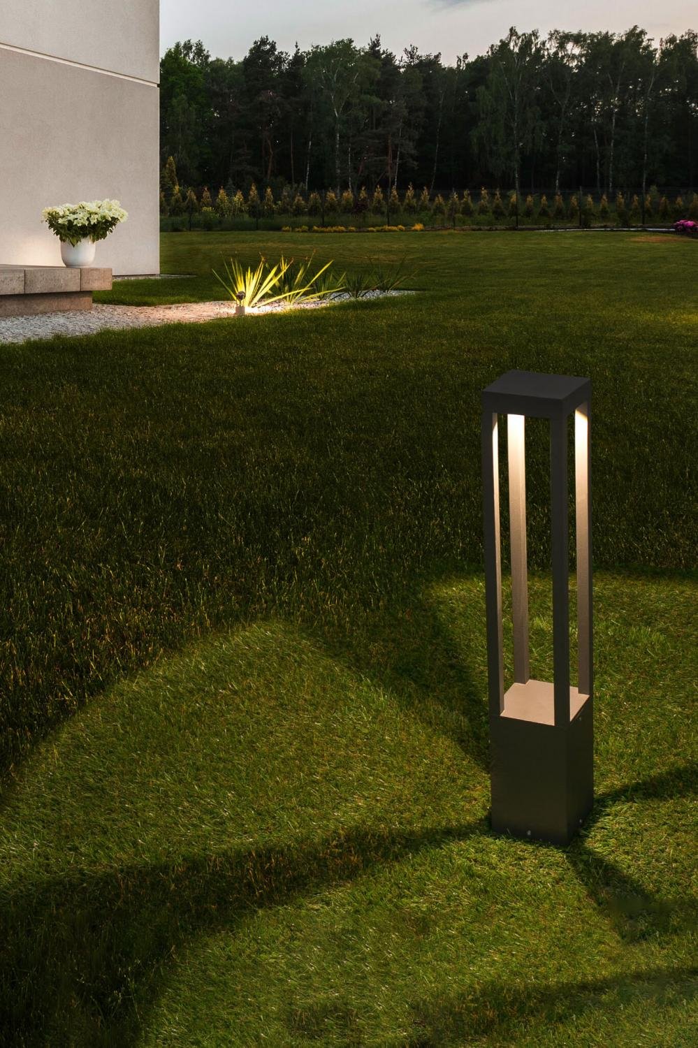 AGRA 650 sloupková lampa, tmavě šedá - FARO