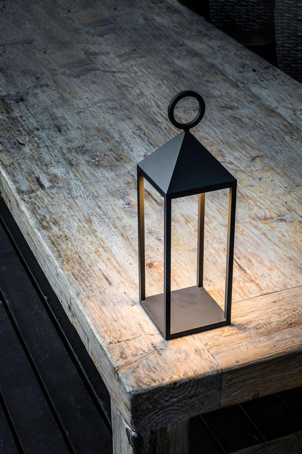 Levně ARGUS tmavě šedá přenosná stolní lampa - FARO