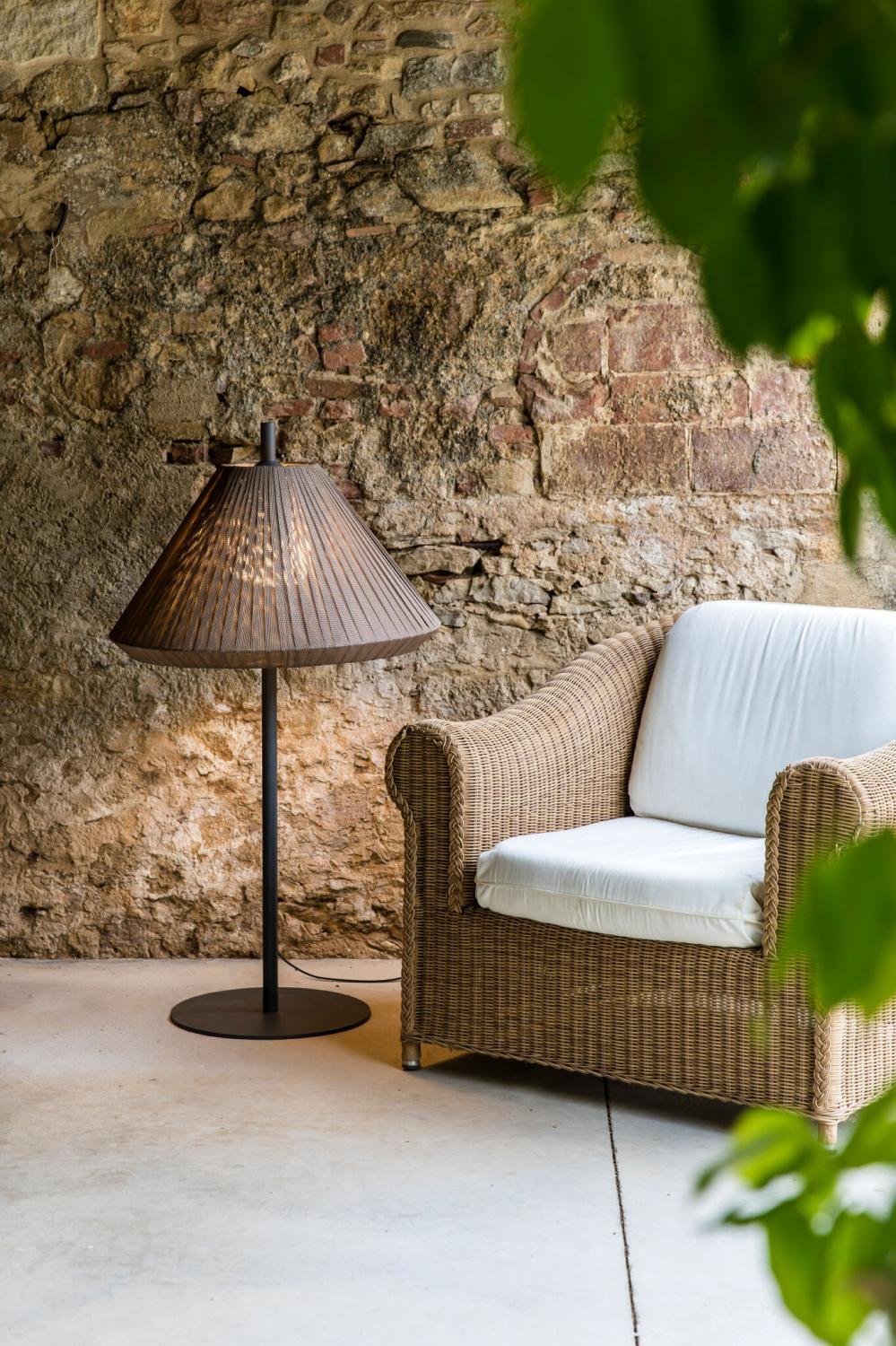 SAIGON šedá/hnědá stojací lampa 1M T70 - FARO