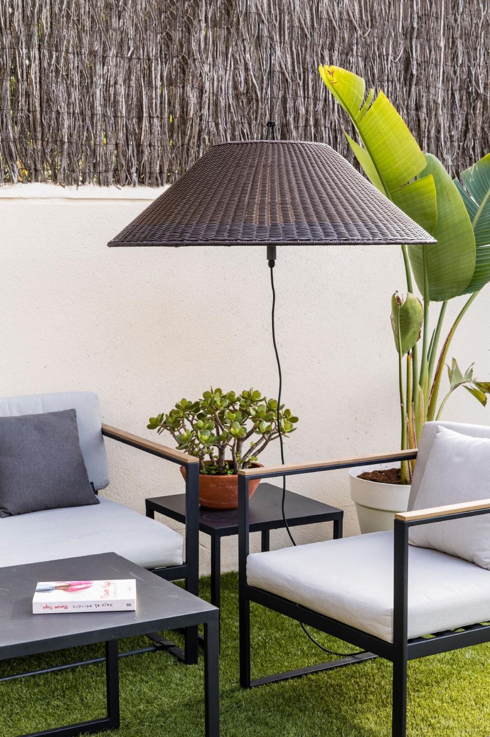 Levně SAIGON šedá/hnědá, přenosné a závěsné svítidlo W100 - FARO