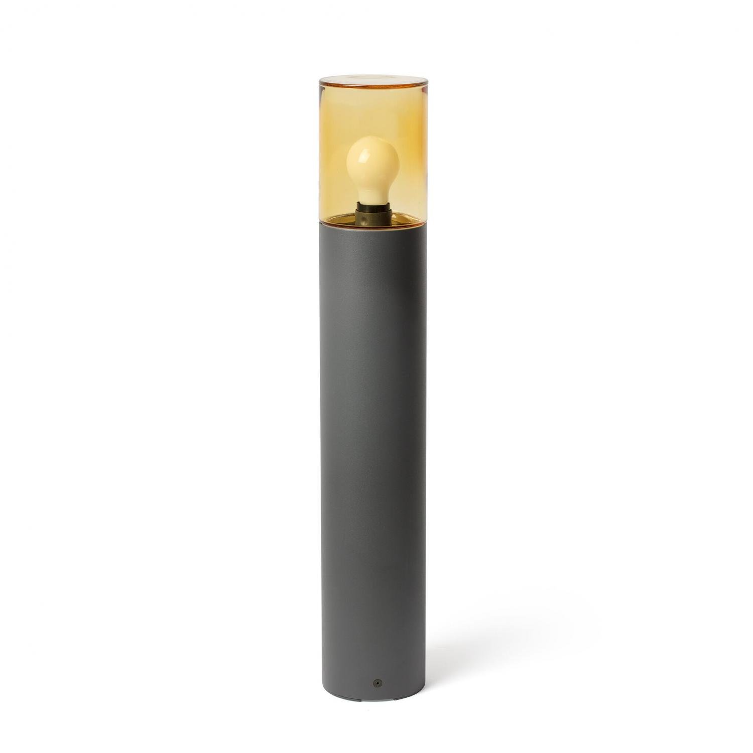 Levně KILA 700 sloupková lampa, tmavě šedá, jantarová - FARO