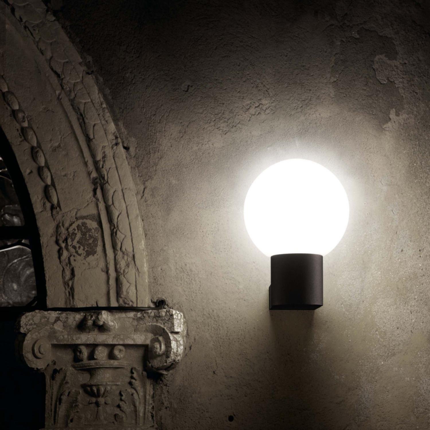 MOON nástěnná lampa, tmavě šedá - FARO