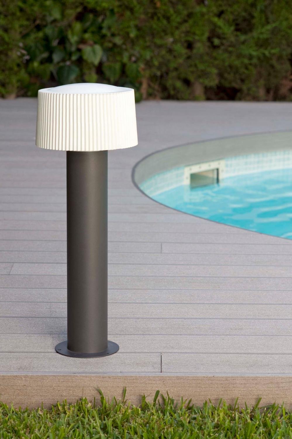Levně MUFFIN sloupková lampa, tmavě šedá, H610 - FARO