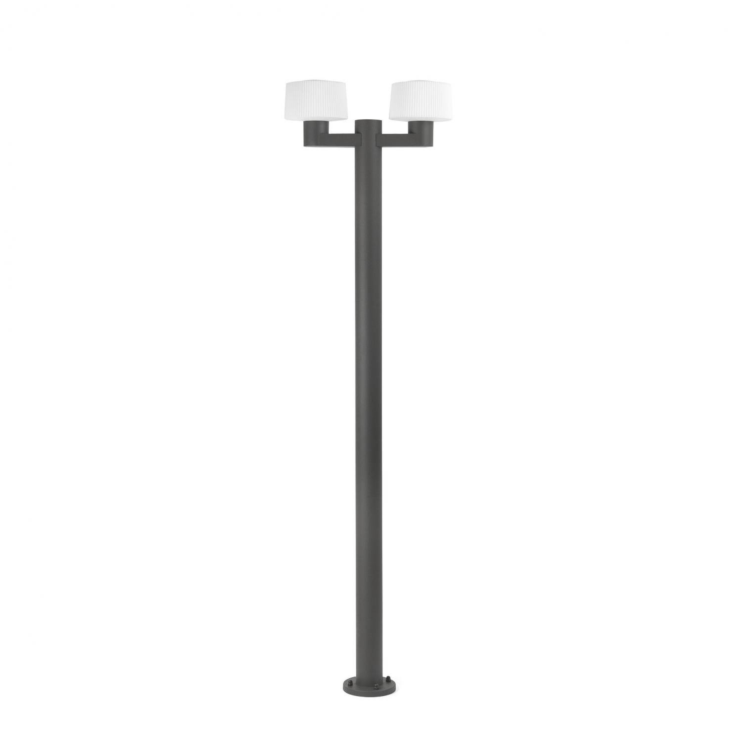 Levně MUFFIN sloupková lampa, tmavě šedá, 2XE27 - FARO