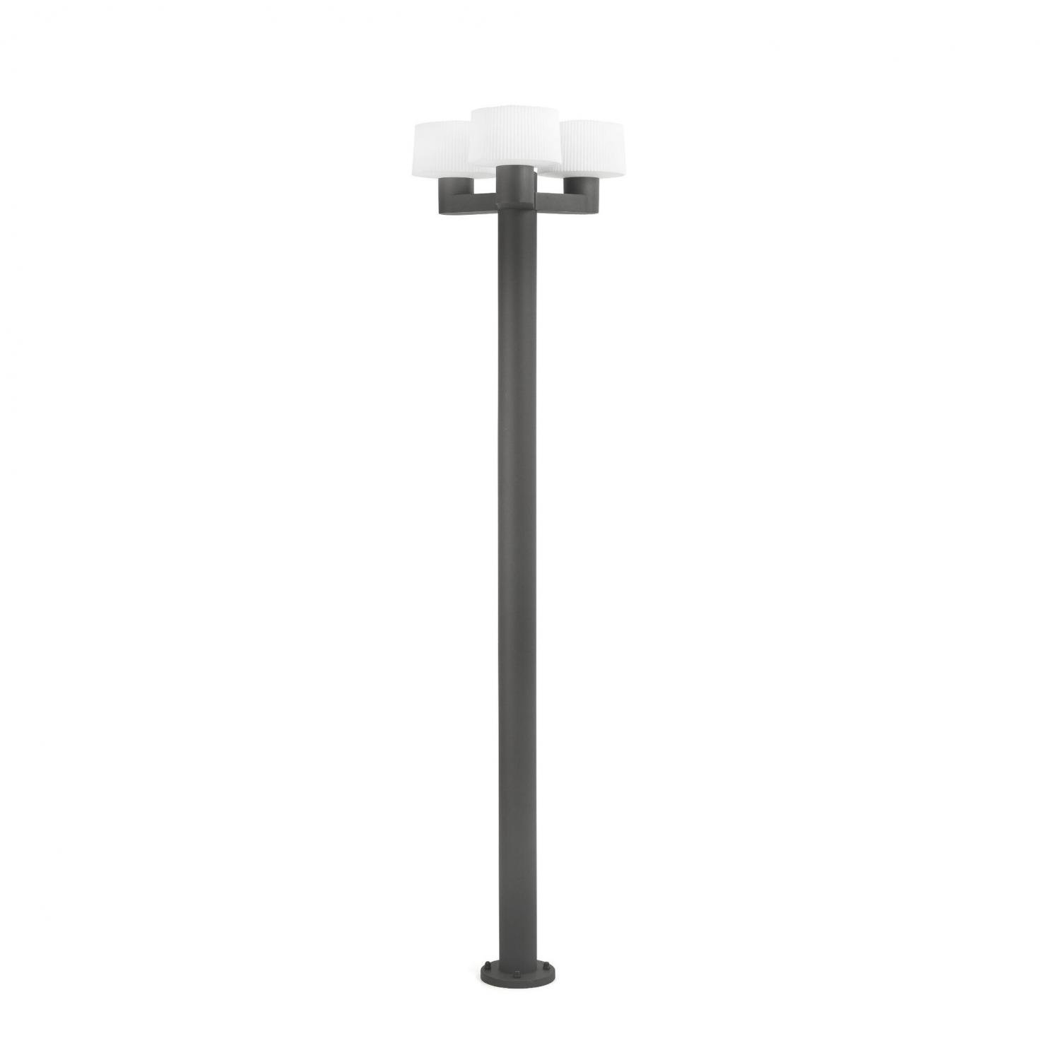 Levně MUFFIN sloupková lampa, tmavě šedá, 3XE27 - FARO