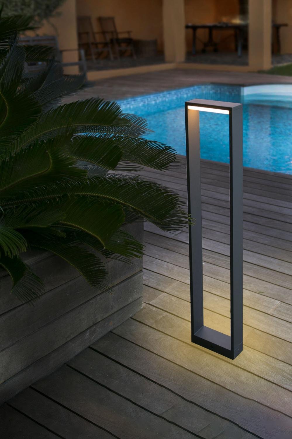 Levně ALP 800 sloupková lampa, tmavě šedá - FARO