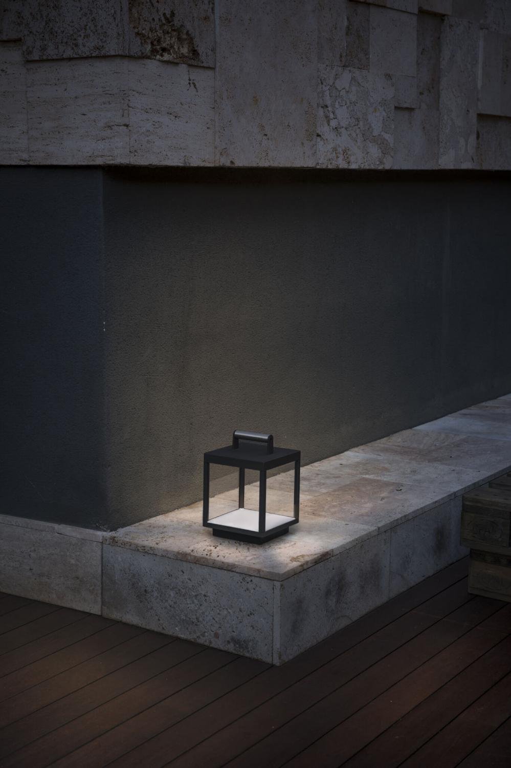 Levně KERALA tmavě šedá přenosná stolní lampa - FARO