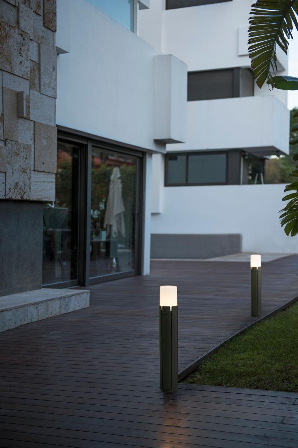 Levně TRAM sloupková lampa, tmavě šedá, h 63cm - FARO
