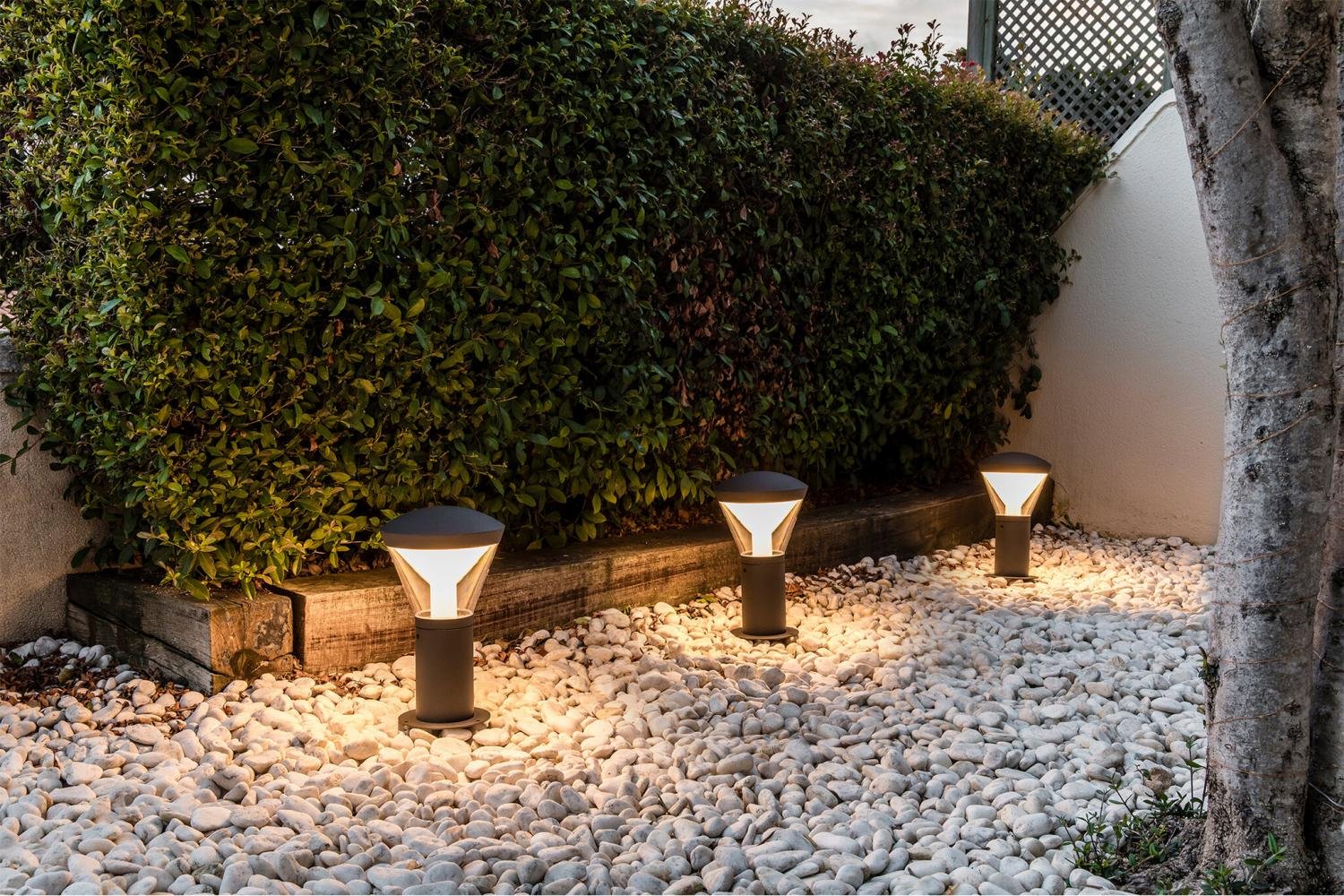 Levně SHELBY LED sloupková lampa, tmavě šedá, h 32.5cm - FARO
