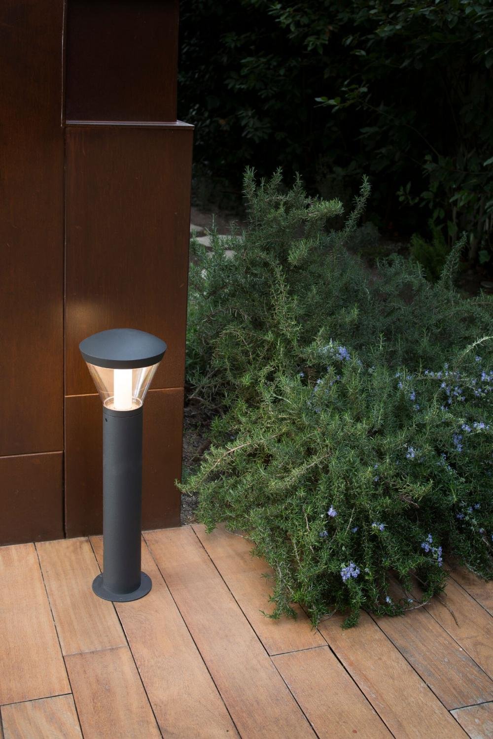 Levně SHELBY LED sloupková lampa, tmavě šedá, h 62.5cm - FARO