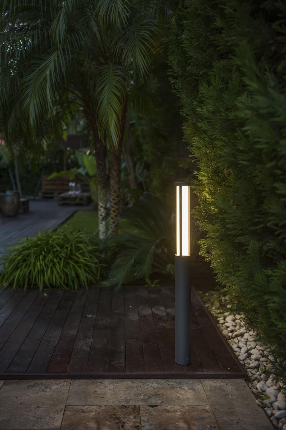LOGAR 900 sloupková lampa, tmavě šedá - FARO