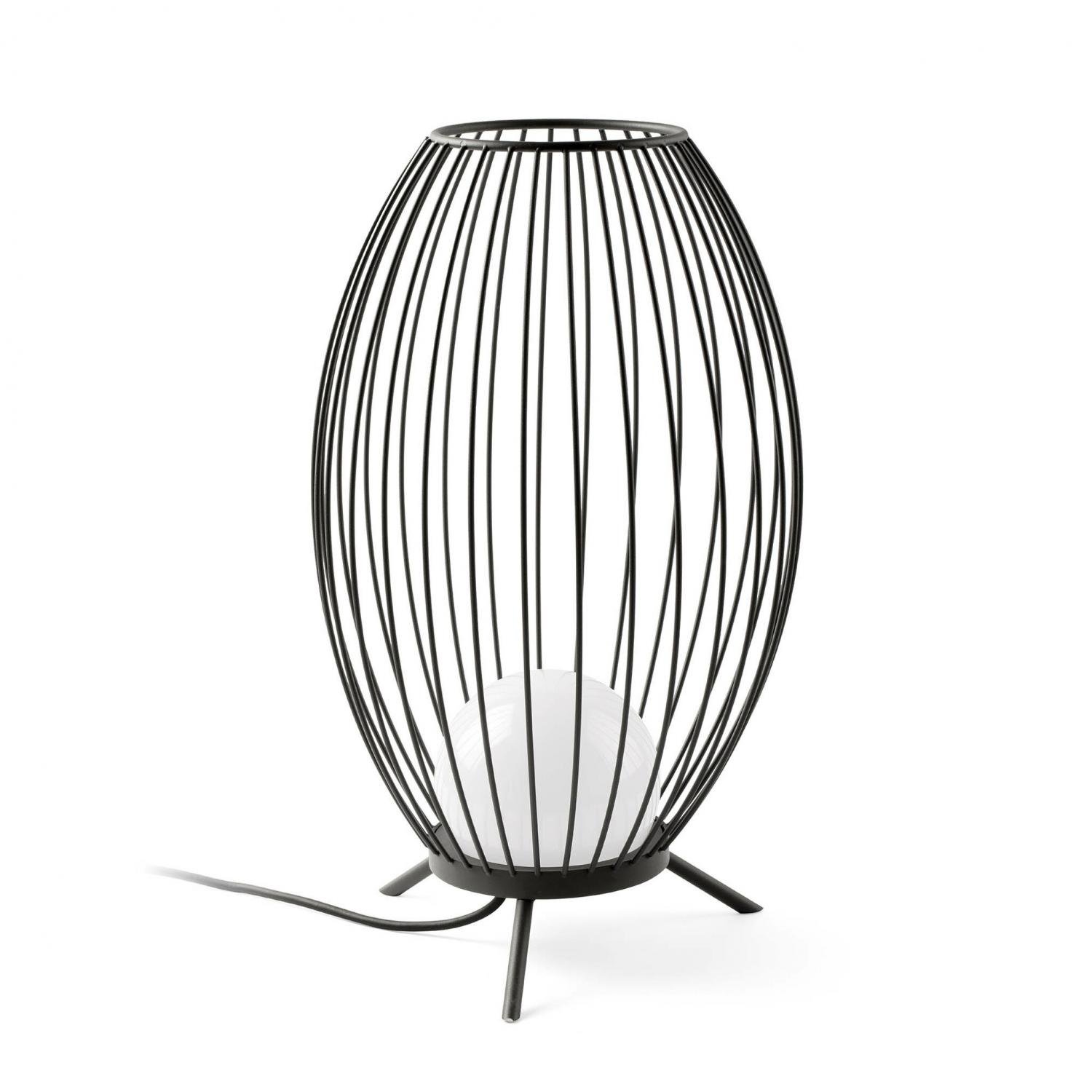 CAGE, tmavě šedá, přenosná stojací lampa - FARO