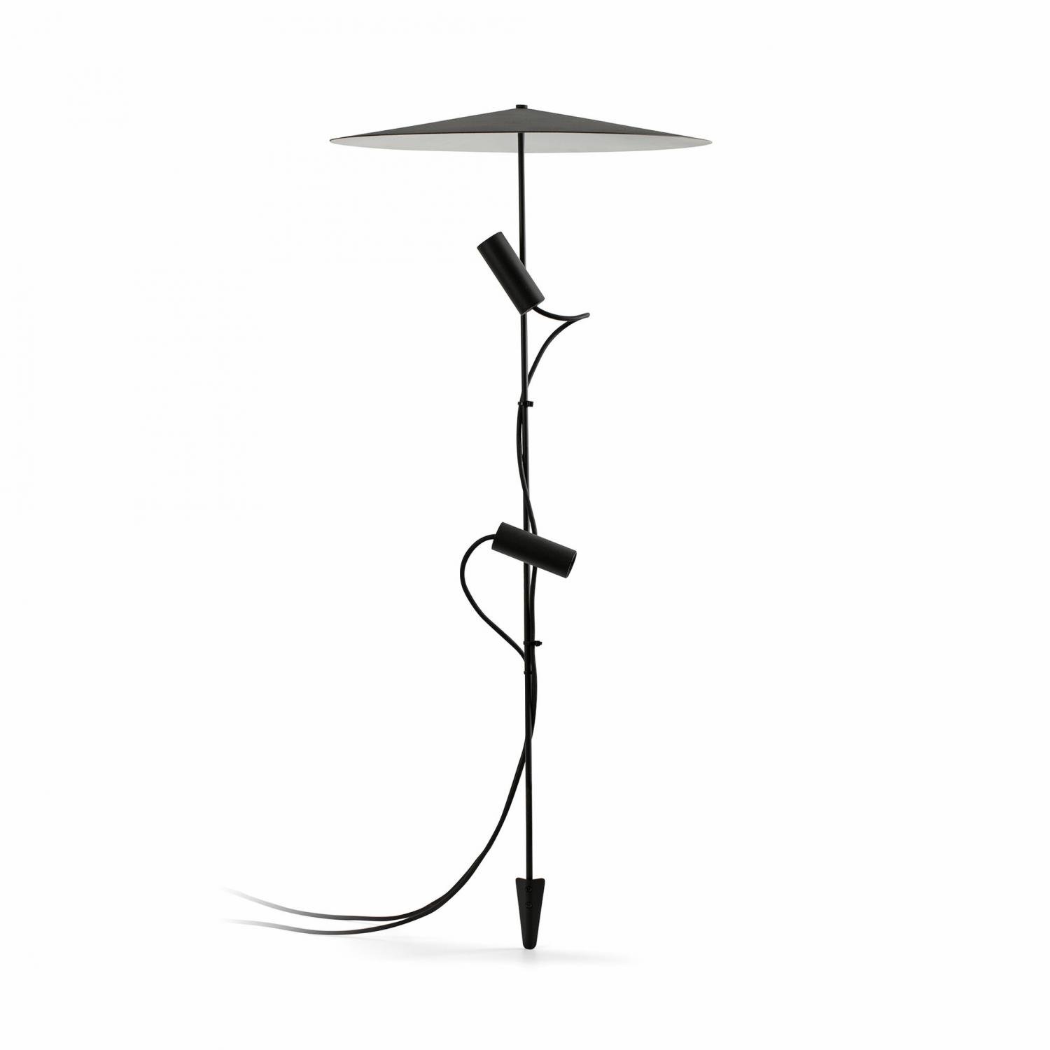 Levně CLAP 1030 lampa se zápichem, černá 2x6W 3000K 38st. se stínítkem 24V - FARO