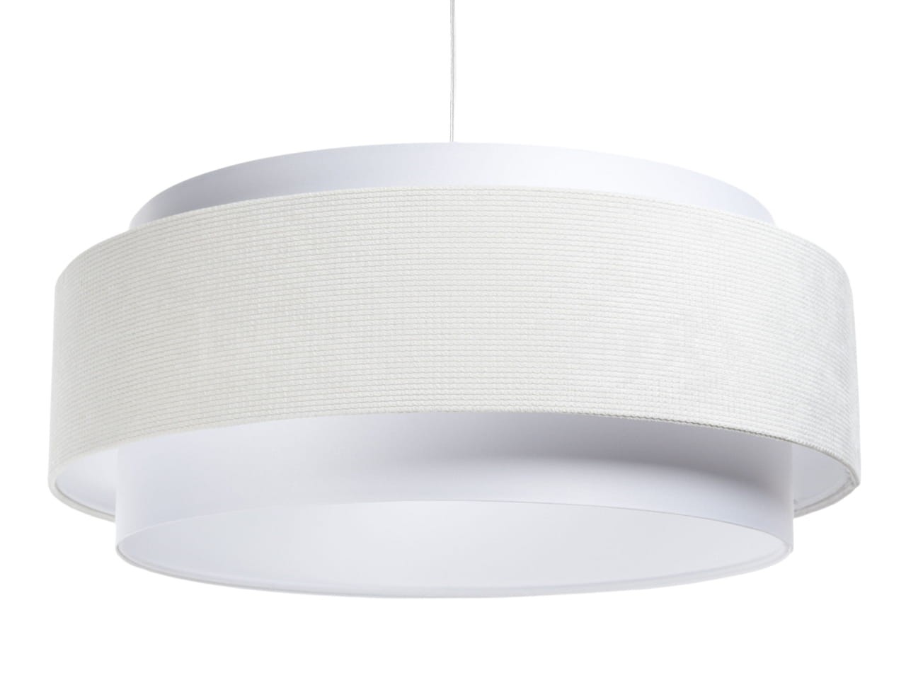 Levně BPS koncept Závěsné svítidlo DOBLO, 1xE27, ø 60 cm Barva: Bílá