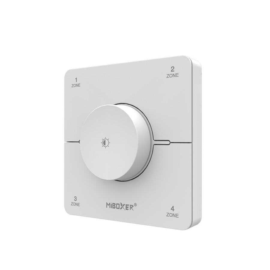 Levně Miboxer Nástěnný ovladač K0S, 4 zónový CCT, 2.4GHz, 2 x AAA Barva: Bílá