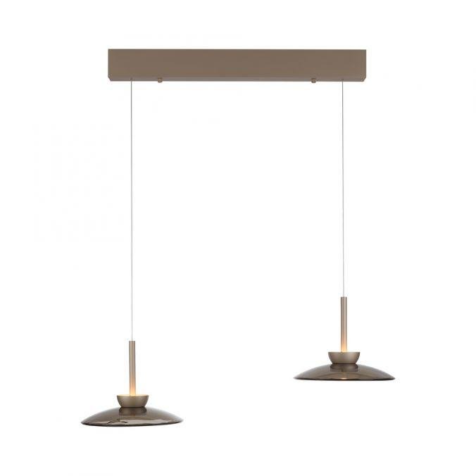 Levně PAULNEUHAUS LED závěsné svítidlo Pure Moon, bronzová, stmívatelné 2700K - PAUL NEUHAUS