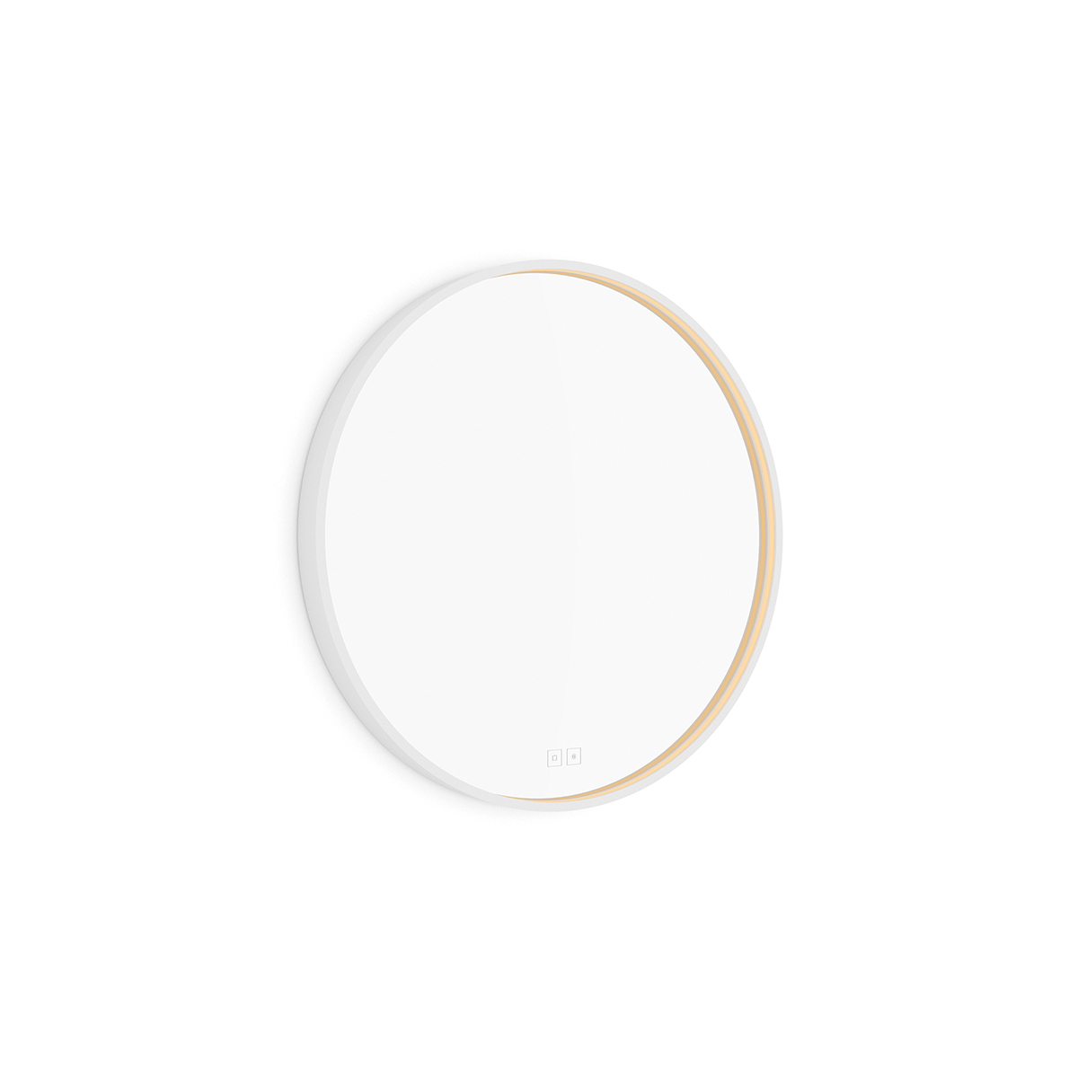 Nimco Bílé LED zrcadlo 20W, Ø 60 cm se dvěma dotykovými senzory