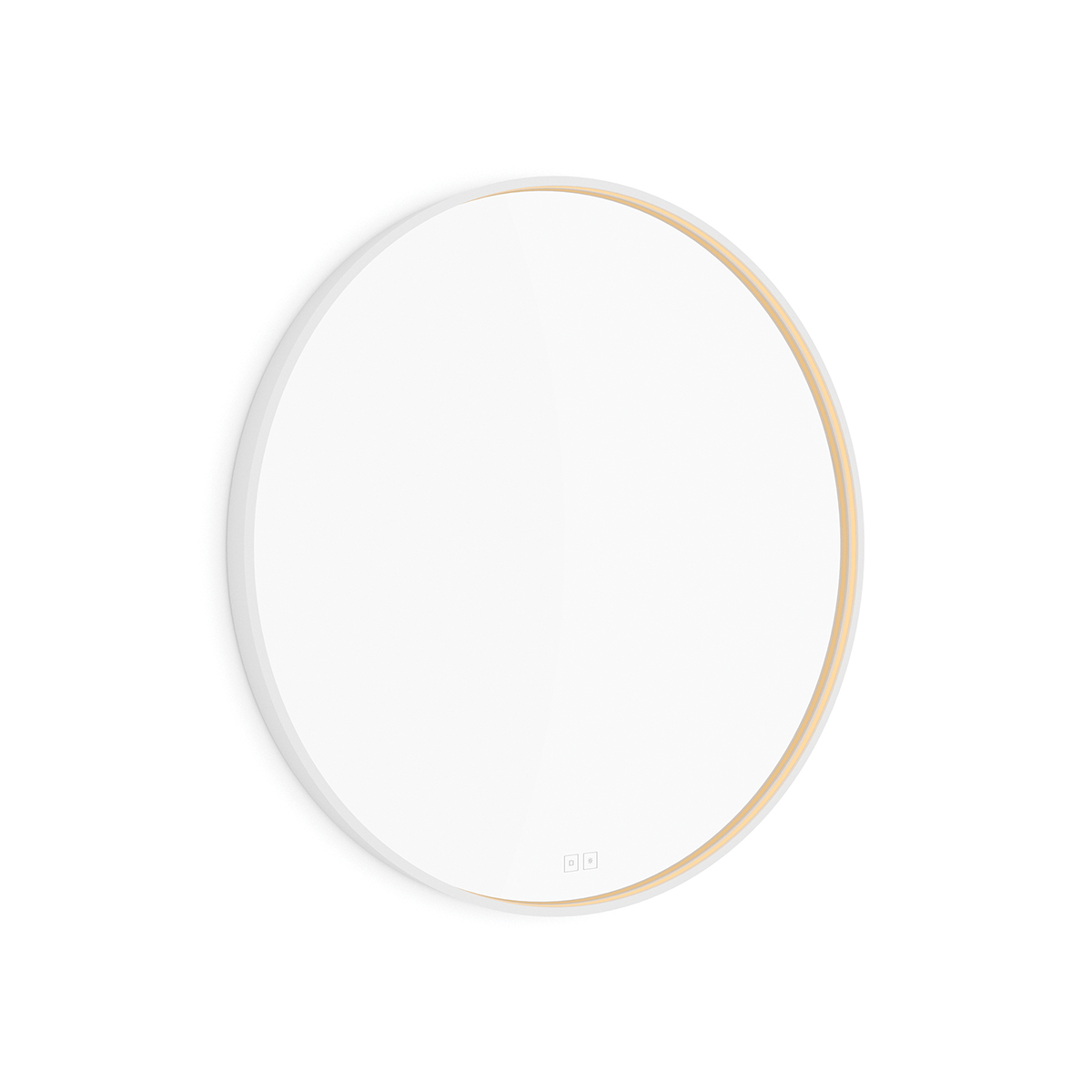 Nimco Bílé LED zrcadlo 26W, Ø 80 cm se dvěma dotykovými senzory