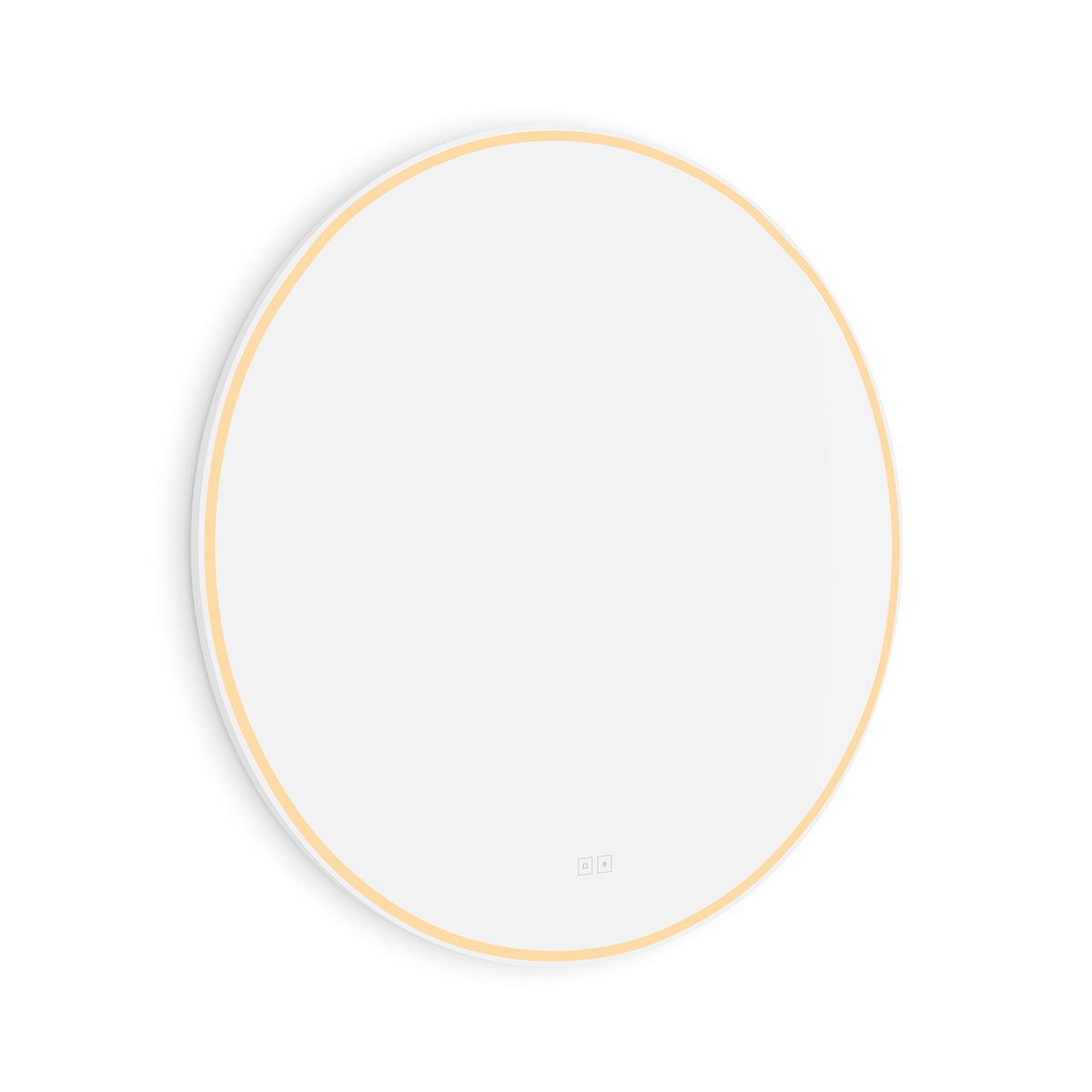 Nimco Bílé kulaté LED zrcadlo 43W, ø 90 cm se dvěma dotykovými senzory