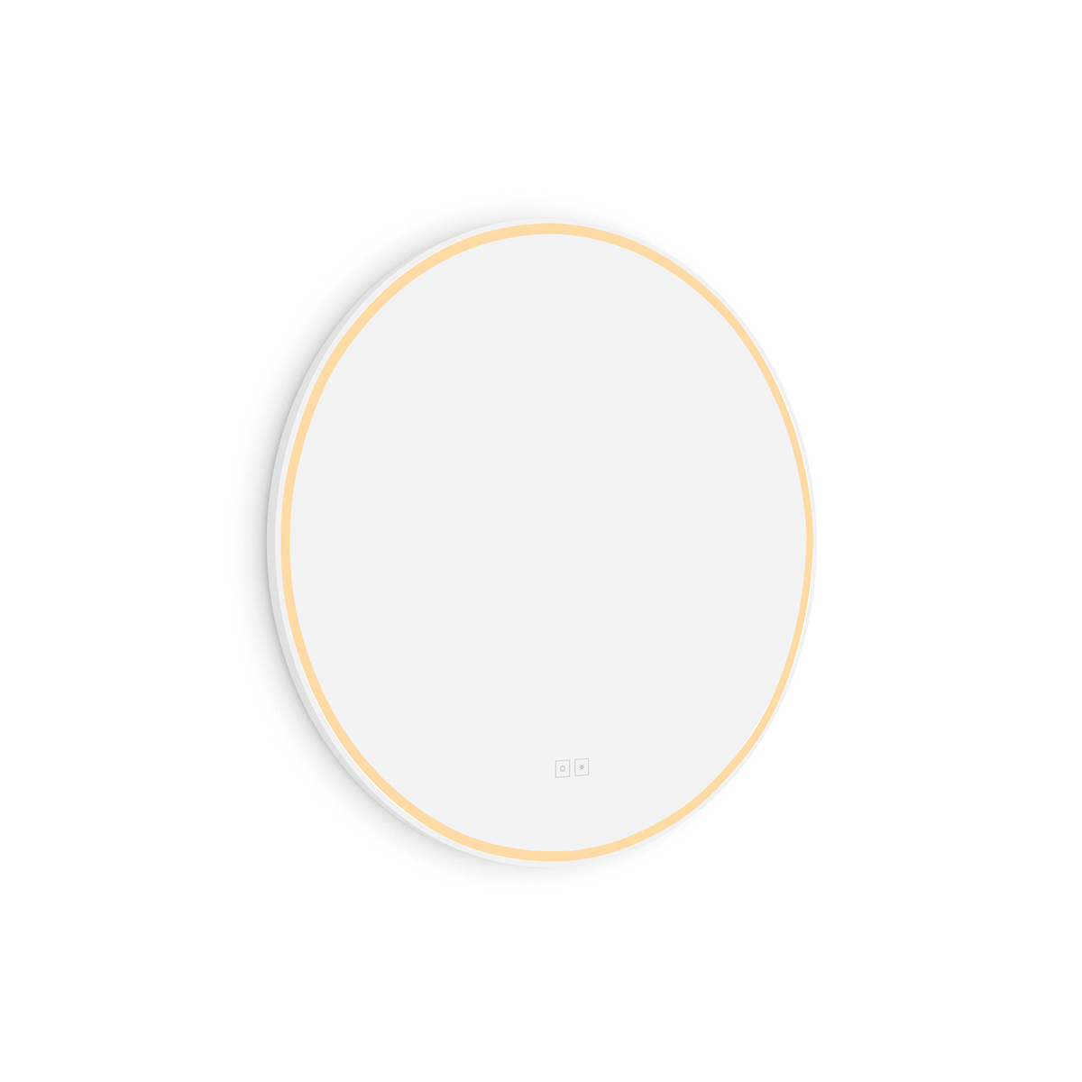 Nimco Bílé kulaté LED zrcadlo 33W, ø 70 cm se dvěma dotykovými senzory