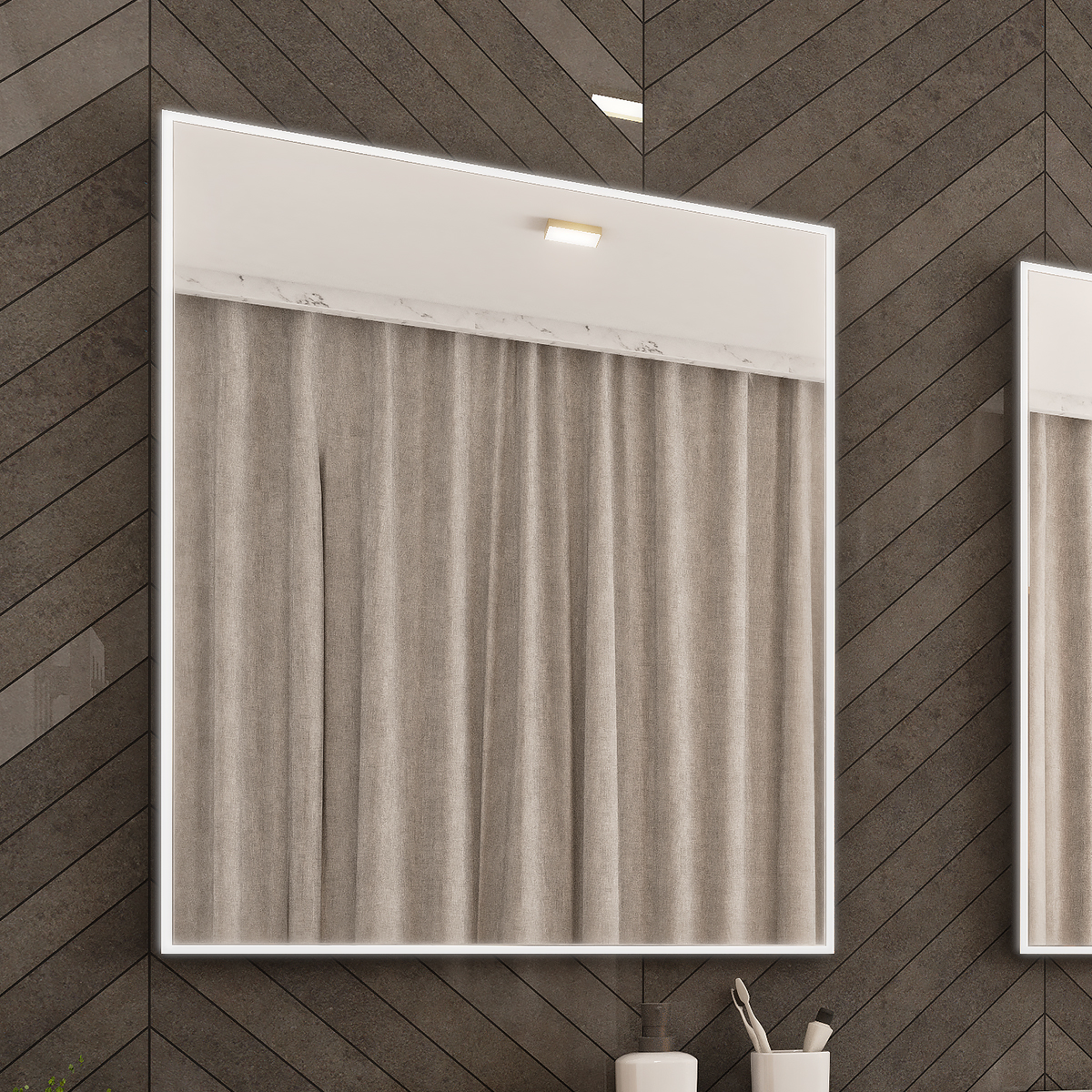 Zrcadlo bez vypínače Nimco 60x80 cm černá ZPC 13002-90