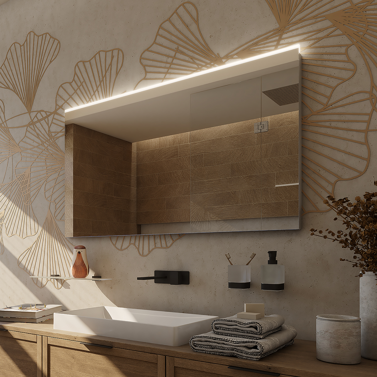 Zrcadlo bez vypínače Nimco 60x120 cm hliník ZP 8006