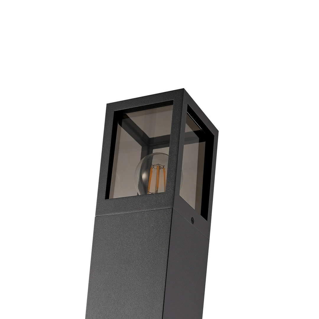 DEKOLIGHT Venkovní sloupek Facado hranatý, 100 cm, 1xE27, 20W, IP65 Barva: Černá - tónovaná