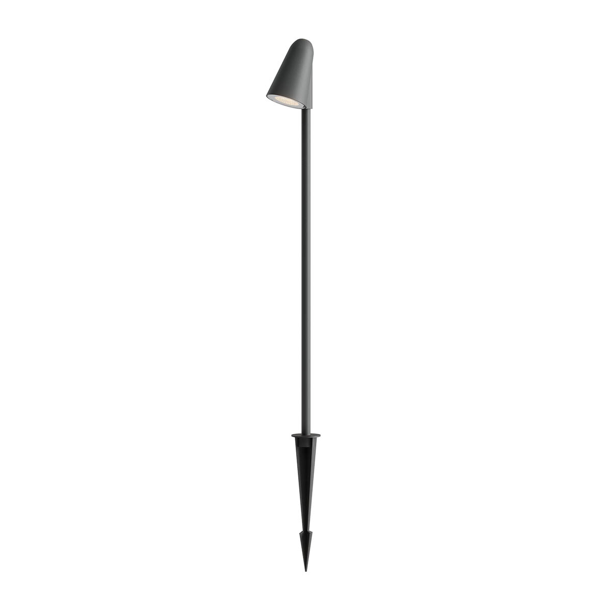 Levně Redo Venkovní stojací LED lampa NIVALIS, v.600 cm s hrotem do země Barva: Šedá, Teplota světla: 2700K