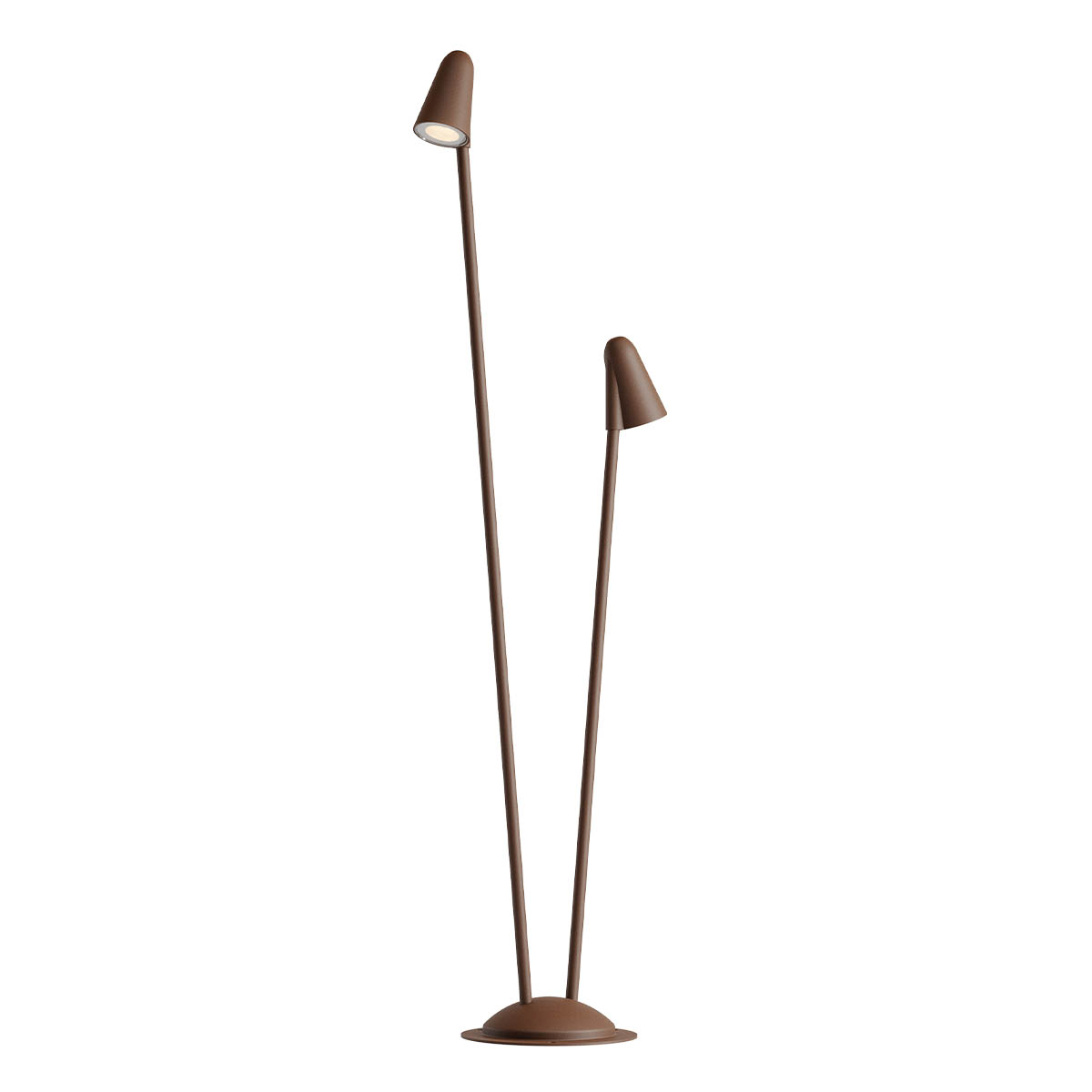 Levně Redo Venkovní stojací LED lampa NIVALIS, v. 110 cm Barva: Rezavá, Teplota světla: 3000 K