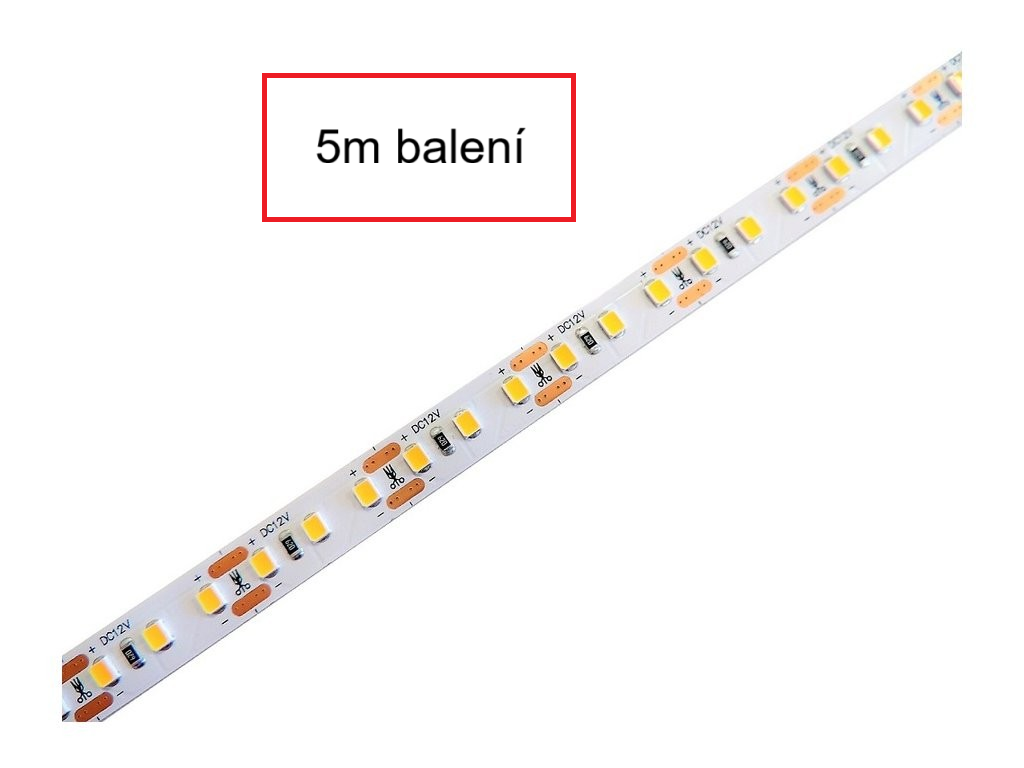 Levně 5m balení LED pásek BRIGHT 20W/m, 12V, IP20, 120LED/m, 6000K