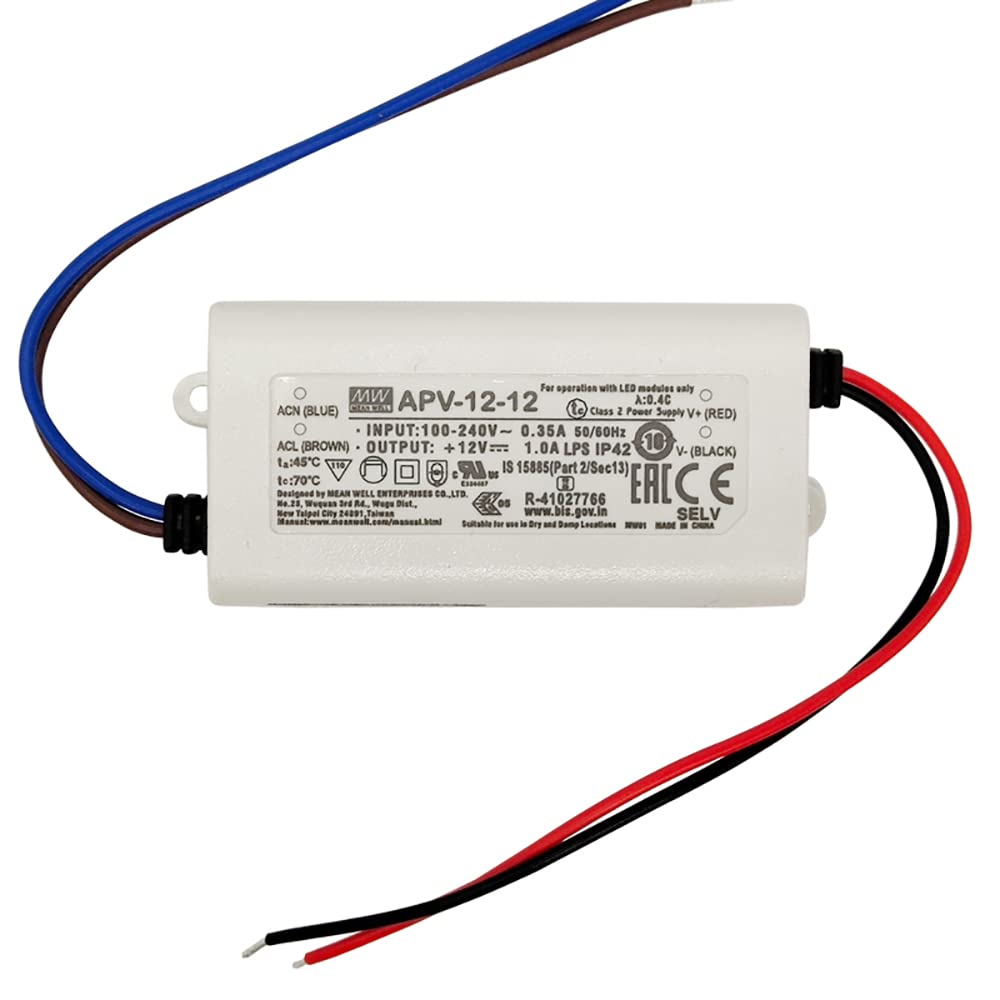 Levně MEAN WELL LED zdroj APV-12-12, 12W, 12V