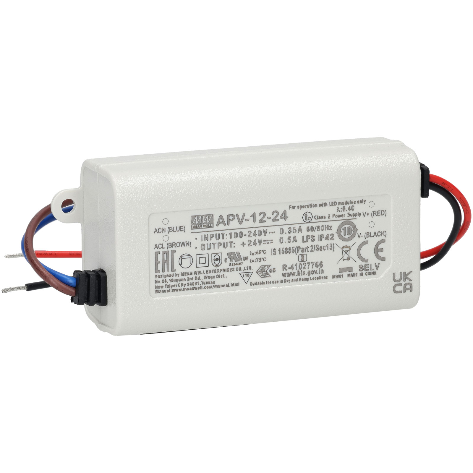 Levně MEAN WELL LED zdroj APV-12-24, 12W, 24V
