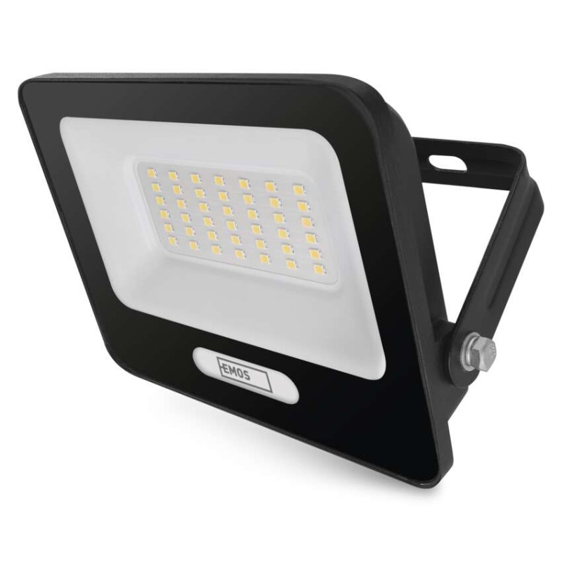 EMOS LED reflektor GLARO 30W, černý, IP65, 3000 lm, neutrální bílá 1531223400