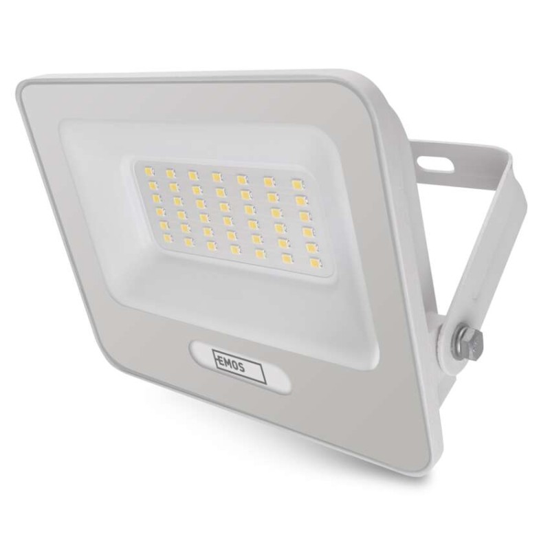 EMOS LED reflektor GLARO 30W, bílý, IP65, 3000 lm, neutrální bílá 1531223401