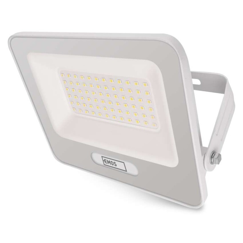 EMOS LED reflektor GLARO 50W, bílý, IP65, 5000 lm, neutrální bílá 1531224401