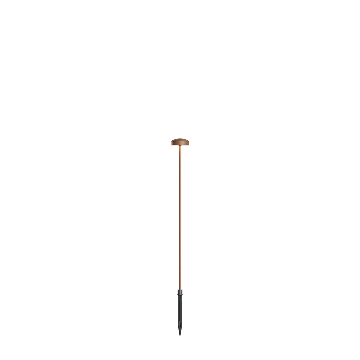 Levně Redo Venkovní LED sloupek SPILLO, v.60cm, 24V, 3,5W Barva: Rezavá hnědá, Barva světla: 2700K