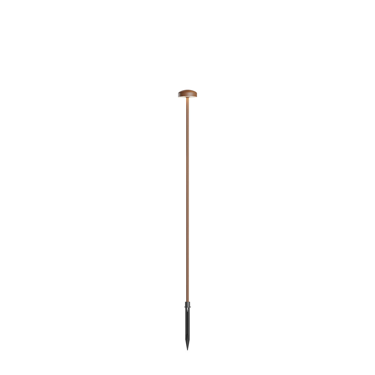 Levně Redo Venkovní LED sloupek SPILLO, v.80cm, 24V, 3,5W Barva: Rezavá hnědá, Barva světla: 2700K