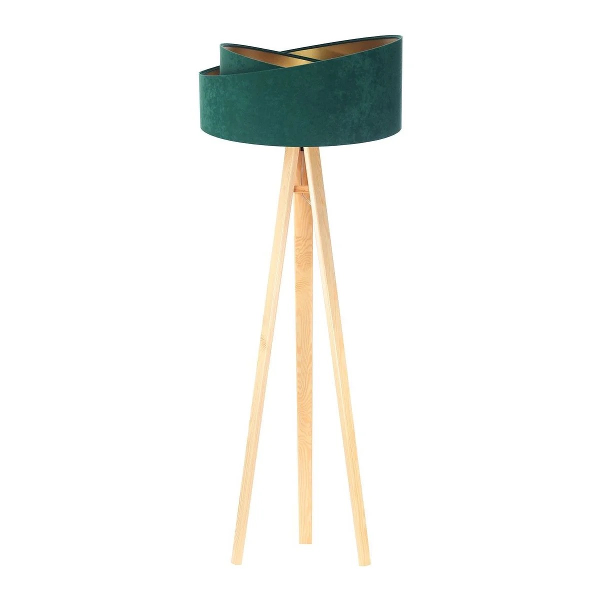 BPS koncept Stojací lampa Galaxy, v.146cm, zelené stínidlo, 1xE27, ø 50 cm Barva podstavy: Hnědá