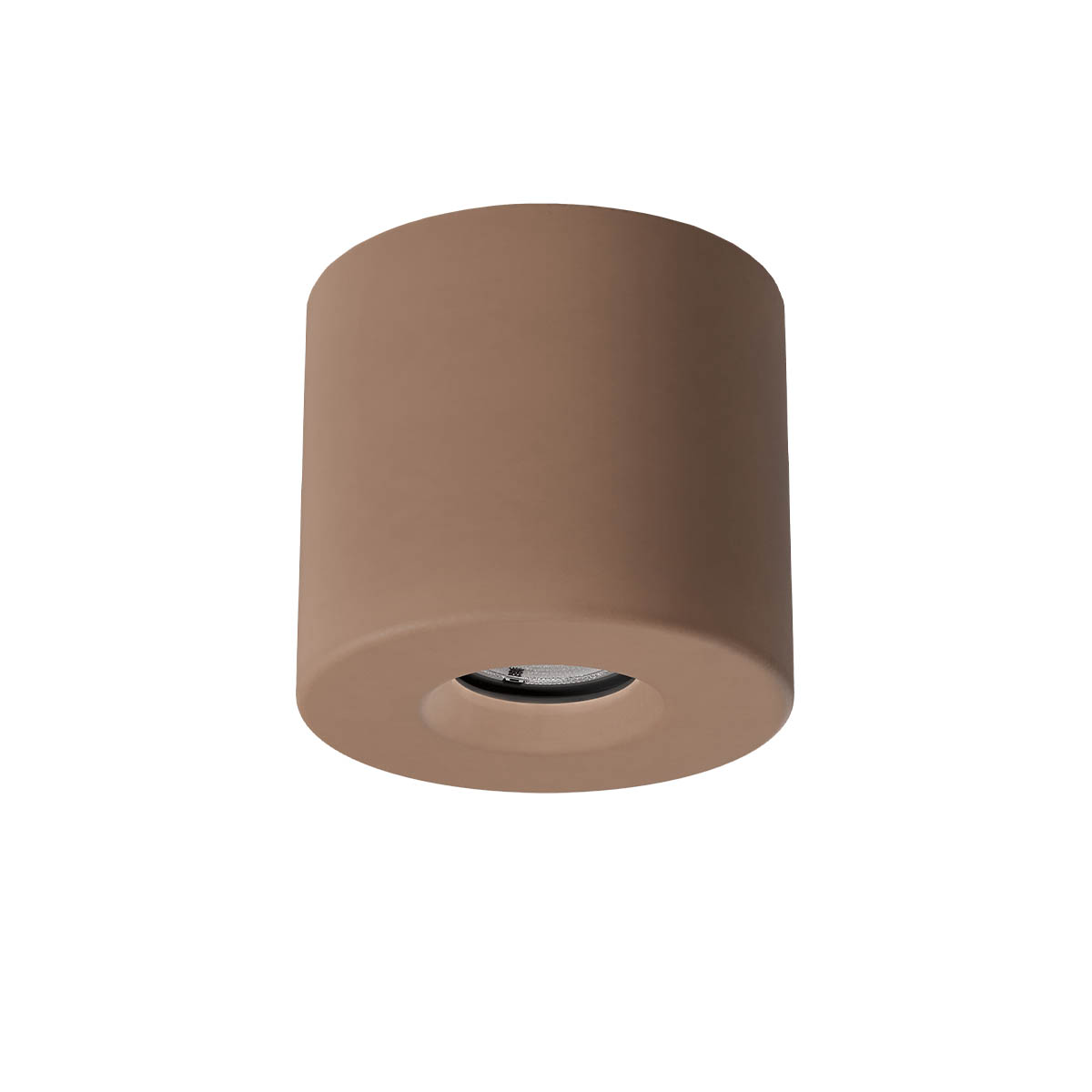 Levně Redo Venkovní LED stropní svítidlo FUNN 9W, ø 12 cm, IP65 Barva: terracotta, Barva světla: 2700K